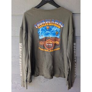 Harley-Davidson Shirt Mens 2XL Green Thunderbird Thermal Long Sleeve Motorcycle